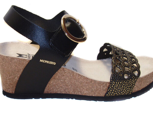 sandale mephisto ref Lee noir 1